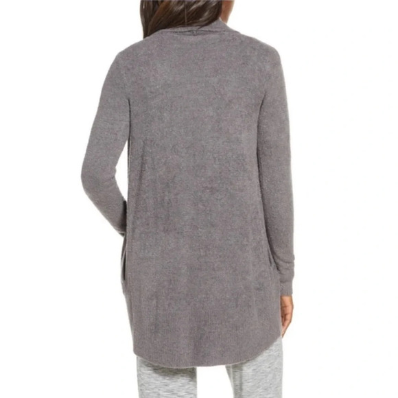 Barefoot Dreams Gray CozyChic Lite Knit Circle Cardi Cardigan Sweater Medium - Picture 9 of 12